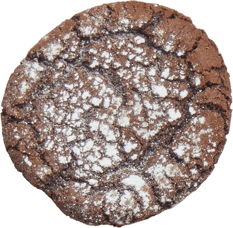 chocolate crinkle cookie cutout