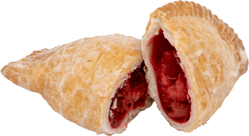 strawberry rhubarb fry pie cutout