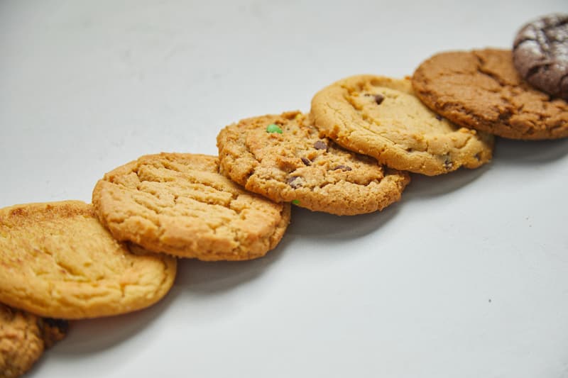 row of cookies